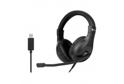 Sluchátka k PC C-TECH MHS-05, USB černá