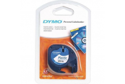 Dymo LetraTag 59422, S0721560, 12mm x 4m, black text/white tape, original tape