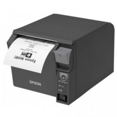 Epson TM-T70II C31CD38032 POS printer, USB + serial, black, cutter, with source
