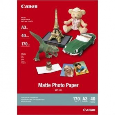 Canon Matte Photo Paper MP-101 7981A008, 170 g/m2, A3, 40pcs, matte, inkjet, white, photo paper