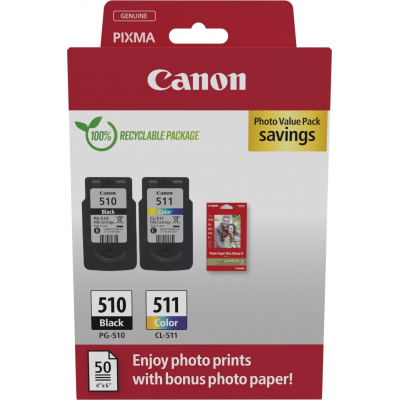 Canon PG-510/CL-511/GP-501 2970B017 color multipack original cartridge + photo paper