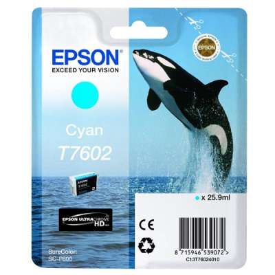 Epson T7602 C13T76024010 cyan original ink cartridge