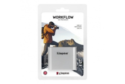 Kingston memory card reader USB (3.2), Workflow Dual-Slot SDHC/SDXC UHS-II Card Reader, SD, external, silver