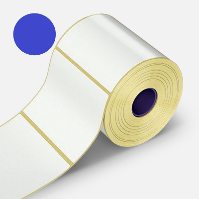 Self-adhesive labels 32x20 mm, 2000pcs, blue thermo, roll