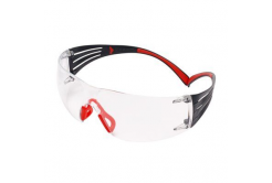 3M SecureFit SF401SGAF-RED EU Safety Glasses, Clear Lens