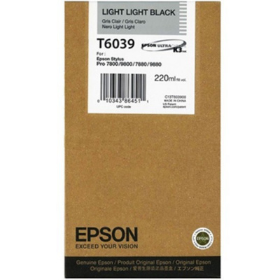 Epson T603900 light black  original ink cartridge