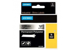 Dymo Rhino 18486, S0718180, 12mm x 5,5m black text / metallic tape, original tape
