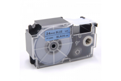 Casio XR-24BU1, 24mm x 8m, black / blue, compatible tape