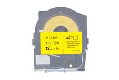 Max LM-512Y, 12mm x 8m, yellow compatible tape