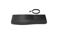 HP 485 Comfort Wired Keyboard klávesnice drátová (USB) CZ, černá ergonomická