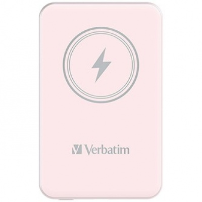 Verbatim 32243 power bank with wireless charging, 5V, 5 000mAh, pink