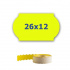 Price labels for labeling pliers, 26mm x 12mm, 900pcs, signal yellow