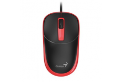 Wired mouse, Genius DX-123, black-red, optical, 1200 DPI