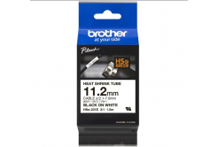 Brother HSe-231E Pro Tape, 11.2 mm x 1.5 m, black text / white tape , original tape