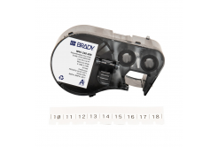 Brady M4C-240-498 / 170782, 6.10 mm x 4.88 m, Vinyl, black text / white tape