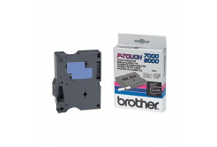 Brother TX-335, 12mm x 15m, white text / black tape, original tape