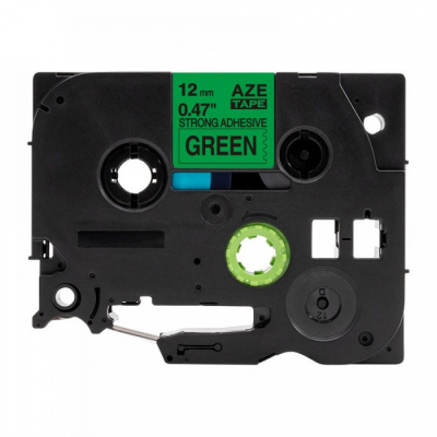 Compatible tape Brother TZ-S731/TZe-S731,12mm x8m extr.adh. black text/green tape