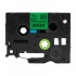 Compatible tape Brother TZ-S731/TZe-S731,12mm x8m extr.adh. black text/green tape