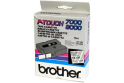 Brother TX-151, 24mm x 15m, black text / clear tape