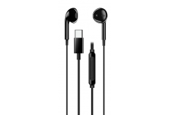 Genius HS-M365, headphones with microphone, black, 2.0, in-ear, USB Type-C