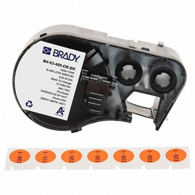 Brady M4-83-499-RD-BK / 170806, 12.70 mm, Nylon, black text / red tape