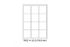 Samolepicí etikety 66 x 70 mm, 12 etiket, A4, 100 listů 