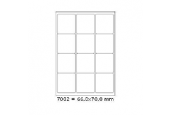 Self-adhesive labels 66 x 70 mm, 12 labels, A4, 100 sheets 