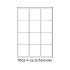 Self-adhesive labels 66 x 70 mm, 12 labels, A4, 100 sheets 
