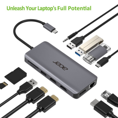 Acer 12-in-1 USB-C dongle (USB, HDMI, PD, CD, DP, RJ45)