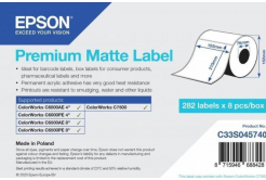 Epson C33S045740 Premium Matte, for ColorWorks, 105x210mm, 282pcs, white self-adhesive labels