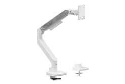 Powerton ERGO MONOA Adjustable monitor mount, white, 2-20KG, clamp, 17"-49", 75x75/100x100