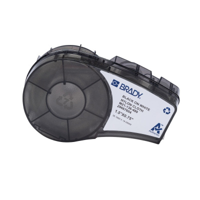 Brady M21-136-499 / 152093, 38.10 mm, Nylon, black text / white tape