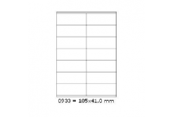 Self-adhesive labels 105 x 41 mm, 14 labels, A4, 100 sheets