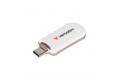 VERBATIM Flash Disk 128GB Plectra USB-C 3.0, white