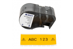 Brady M5C-1500-595-YL-BK / 170946, 38.10 mm x 7.62 m, Vinyl, black text / yellow tape