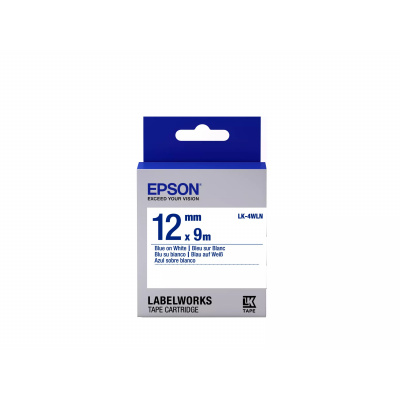 Epson LabelWorks LK-4WLN C53S654022 12mm x 9m, blue text / white tape, original tape