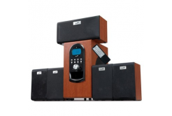 Genius SW-HF 5.1 6000 v2 speakers, 5.1, 200W, brown-black, remote control, home theater, 3.5 mm jack, 40Hz~20kHz