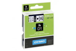 Dymo D1 40913, S0720680, 9 mm x 7 m, black text/white tape, original tape