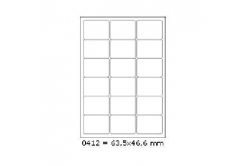 Self-adhesive labels 63,5 x 46,6 mm, 18 labels, A4, 100 sheets