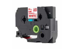 Compatible tape Brother TZ-FX252 /TZe-FX252, 24mm x 8m, flexi, red text / white tape