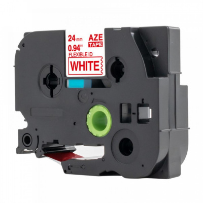 Compatible tape Brother TZ-FX252 /TZe-FX252, 24mm x 8m, flexi, red text / white tape