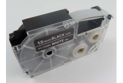 Casio XR-12ABK, 12mm x 8m white / black, compatible tape