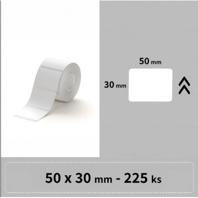 Niimbot 1ED00382702, 50x30mm, 225pcs, white self-adhesive labels
