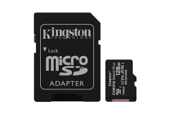 Kingston memory card Canvas Select Plus, 128GB, micro SDXC, SDCS2/128GB, UHS-I U1 (Class 10), with adapter, A1