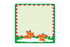 Niimbot 1EA03026202, 40x60mm, 125pcs, christmas reindeer, colorful self-adhesive labels