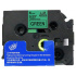 Compatible tape Brother TZ-711 / TZe-711, 6mm x 8m, black text / green tape