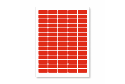 Self-adhesive labels 38 x 21,2 mm, 65 labels, A4, 20 sheets, red
