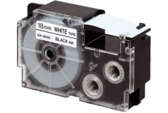Casio XR-18X1, 18mm x 8m, black text/clear tape, original tape