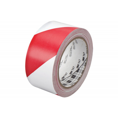 3M 767 PVC white-red tape, 50 mm x 33 m