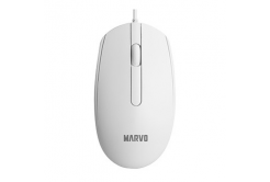 Mouse wired, Marvo MS003 MS003 WH, white, optic, 1000DPI